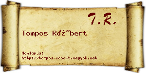 Tompos Róbert névjegykártya
